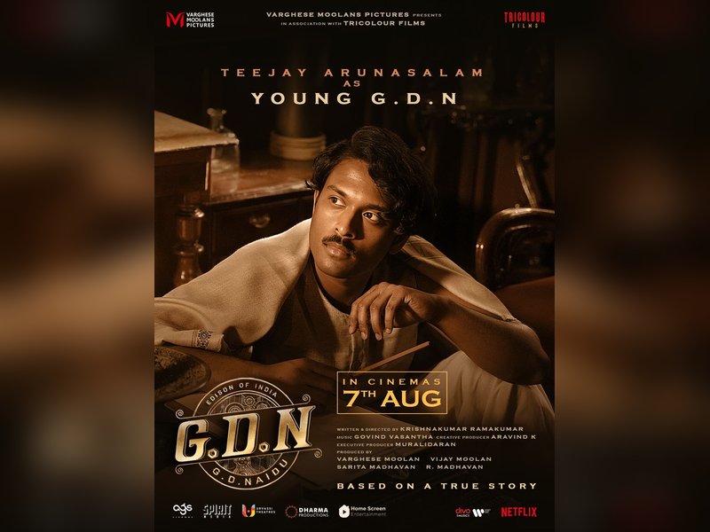 Teejay Arunasalam's look in Madhavan-starrer 'GDN' revealed