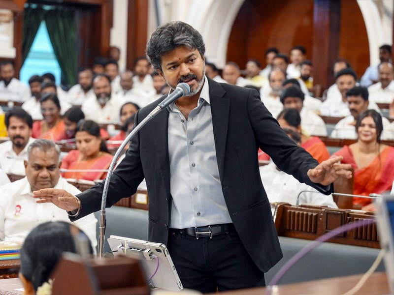 TN CM Vijay's Assembly gesture sparks row; DMK, AIADMK claim 'lack of decorum'