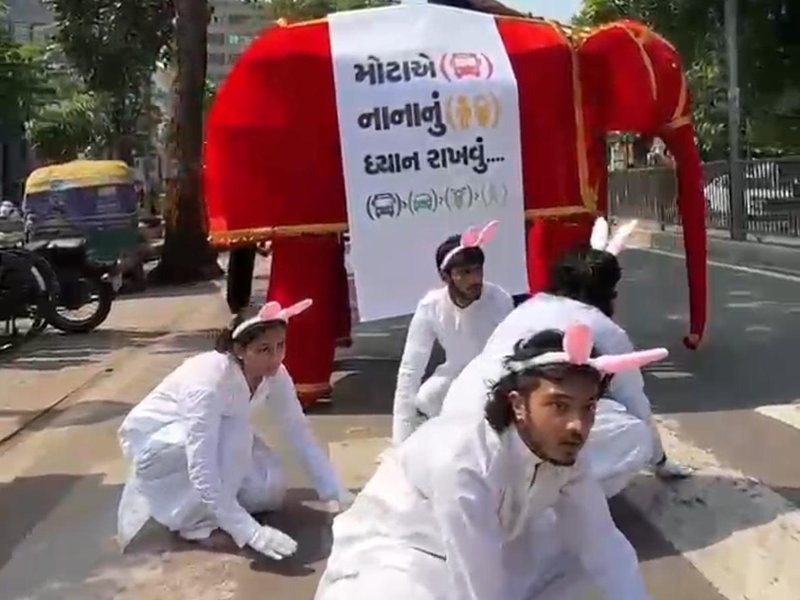 Elephants on the road, watch for rabbits: Ahmedabad civic body's unique 30-second traffic skit on safety
