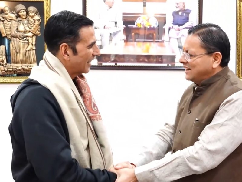 Akshay Kumar meets Uttarakhand CM Pushkar Singh Dhami, talk about film Policy in the state