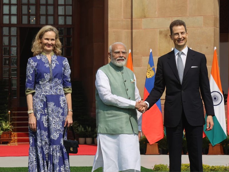 PM Modi meets Liechtenstein's Prince Alois, Princess Sophie at Hyderabad House