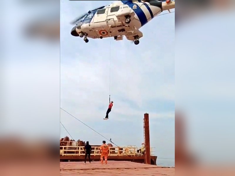 ICG rescues 20 seamen from stranded ship off Andhra coast
