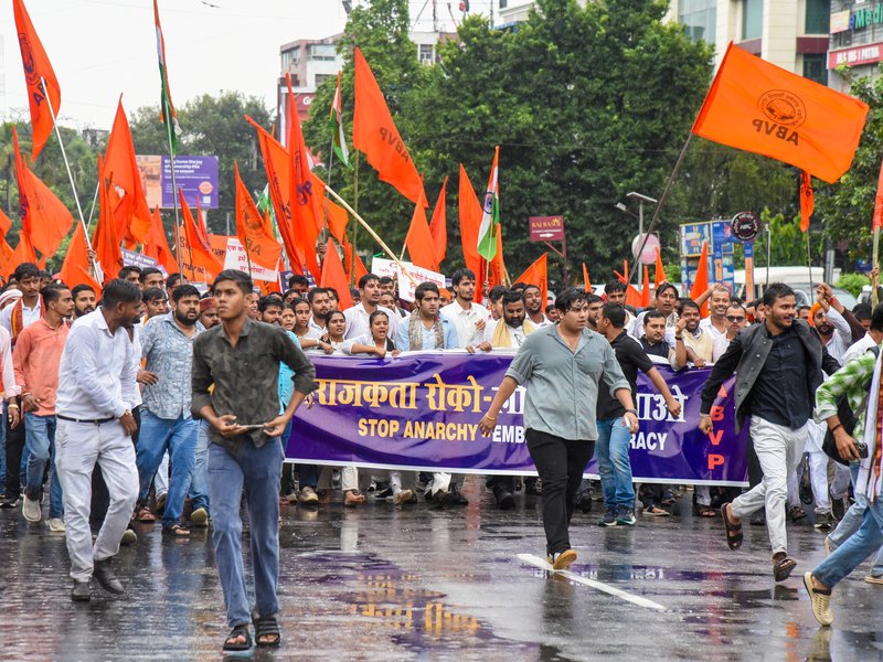 Save Democracy March: ABVP students stage protest in Patna