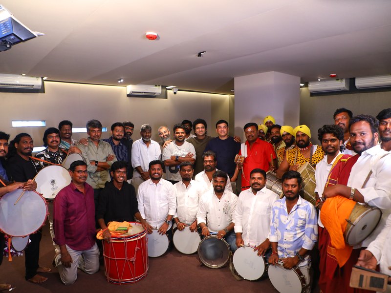 Devi Sri Prasad records title song of Yellamma with 100 folk rhythm artistes from all over India